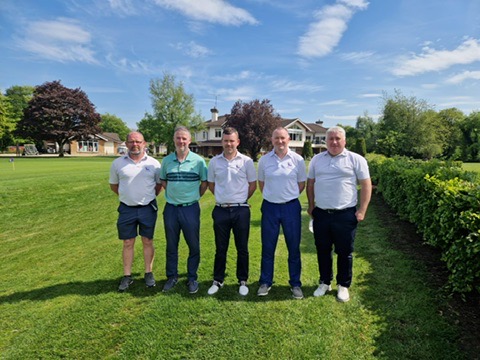 Congrats to the Royal Tara Jimmy Bruen interclub team  who beat Ashbourne 3.5 to 0.5 on Saturday.  Home team pic L-R Declan Arnold, Andrew Cowley, Brian McEntee, Paul Browne and Kenneth McLoughlin (Manager). Away team David Moore &amp; Glen Kearney, Christy Weldon &amp; Gareth Anderson