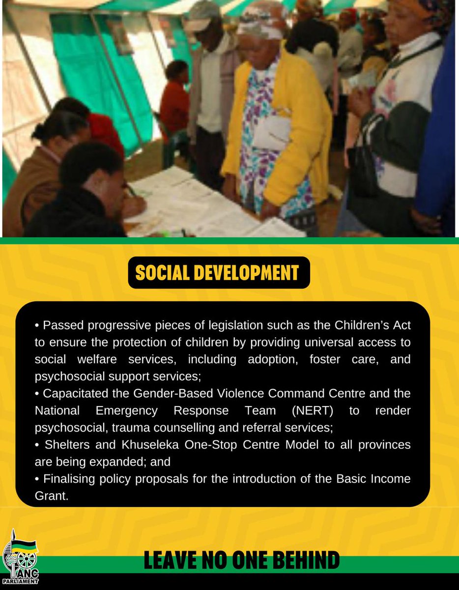 Investing in people

The ANC government remains committed to improving the well-being of the people of South Africa. 

#ANCAtWork
#VoteANC2024 
#LetsDoMoreTogether