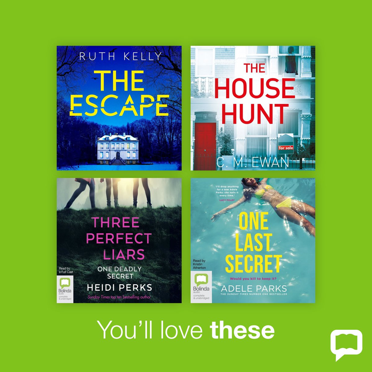 If you’ve been enthralled by the heart-stopping twists of T.M. Logan’s The Dream Home, then discover more propulsive suburban secrets and terribly twisted scandals to keep you on tenterhooks – on @BorrowBox 👇
limerick.borrowbox.com

#LimerickLibraries #ebooks #TBRPile