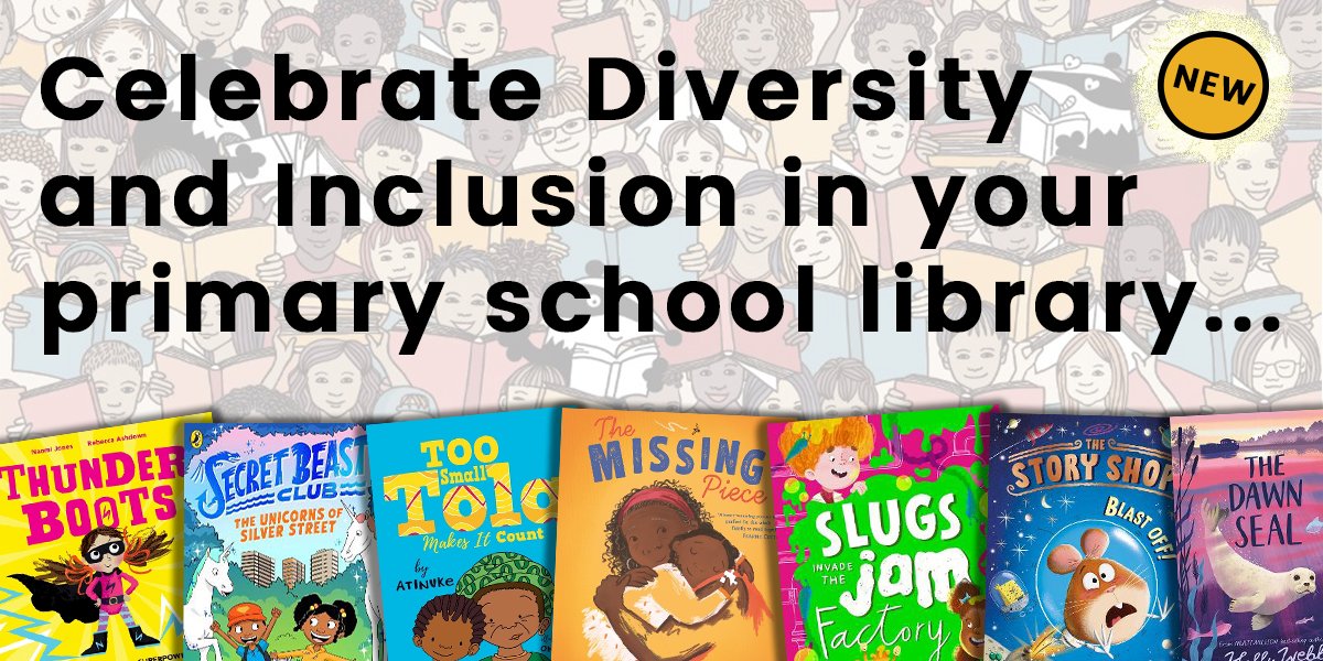 These diverse & inclusive book collections have been carefully selected to help #PrimarySchools source absolutely brilliant fiction with characters, authors & storylines that reflect our #Diverse society #EYFS #KS1 #KS2 #ReadingForPleasure🌈📚ow.ly/VQuT50QsqIq