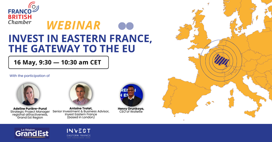 The Franco-British Chamber's Webinar in association with Invest Eastern France From industry 5.0 to bioeconomy, renewable energies, healthcare industry and digital, discover this vibrant European hub and its opportunities for British businesses. Register evenium.events/webinar-invest…