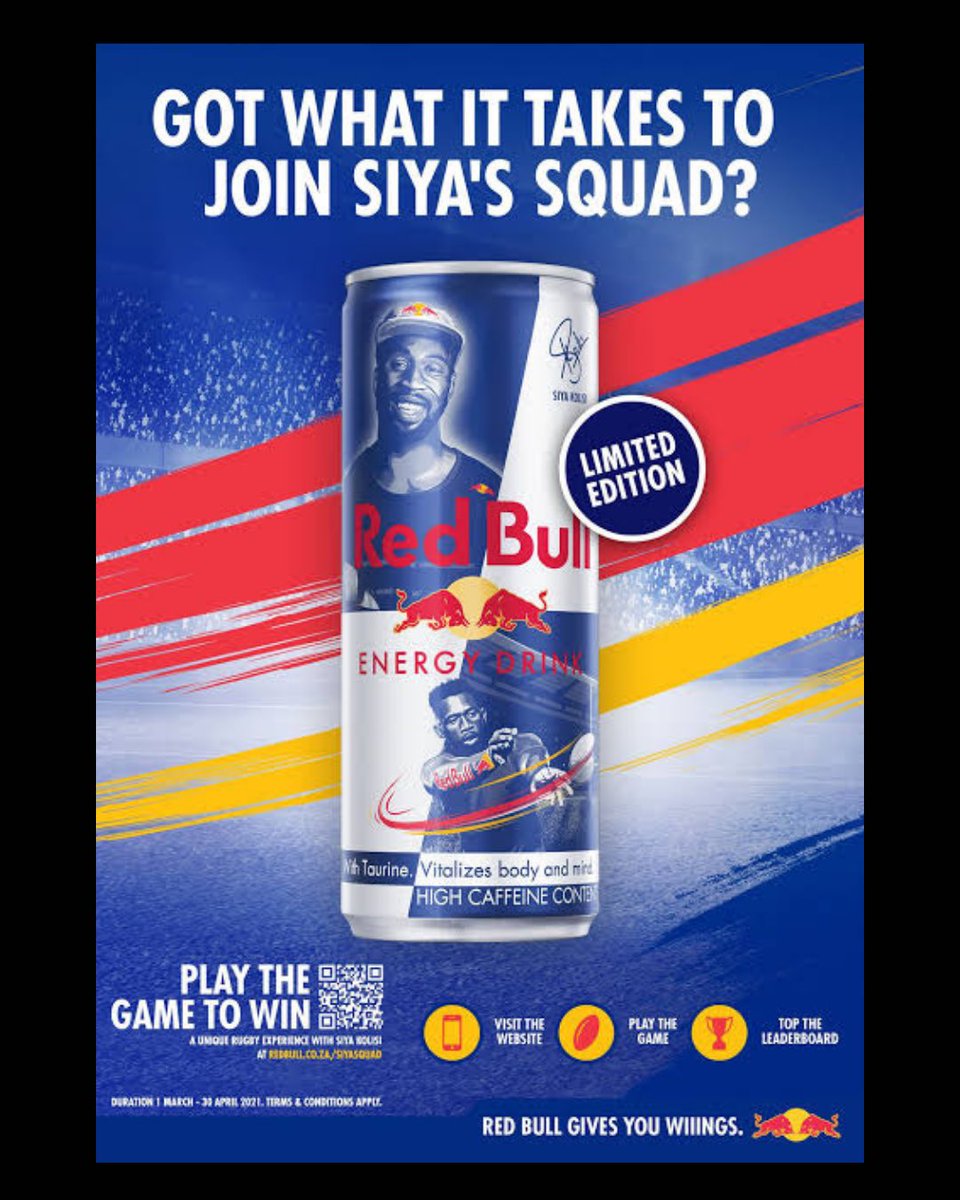 @redbullza has launched a limited-edition @siyakolisi can, a second for the two-time World Cup-winning rugby captain. Read more: Zkhiphani.co.za