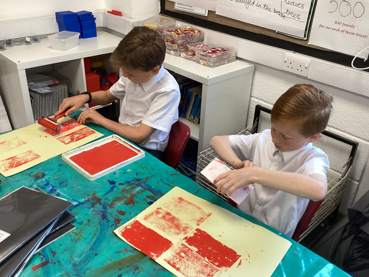Ruby class are experimenting with printing tiles this afternoon.