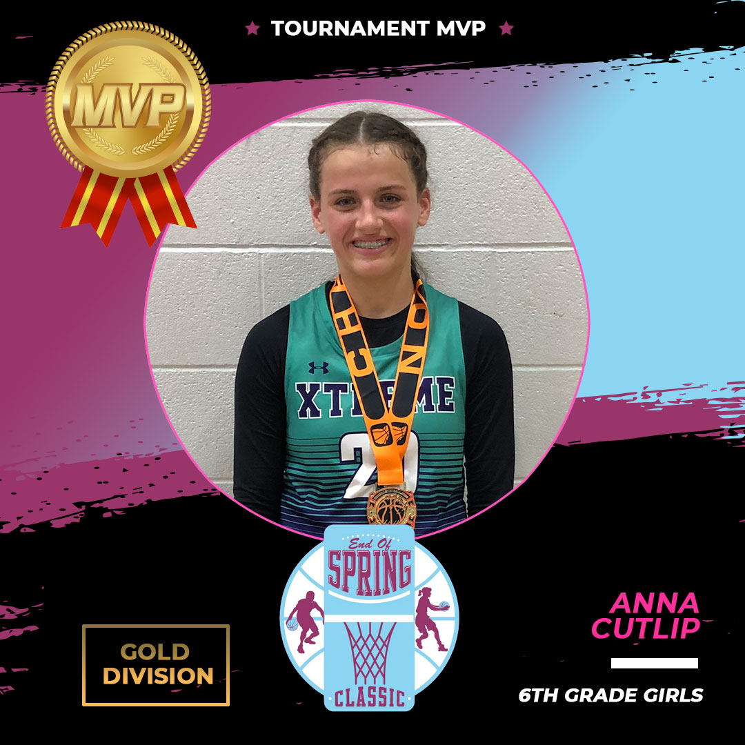 End of Spring Classic, 6th-grade girls gold division MVP, Anna! @OhioXtreme