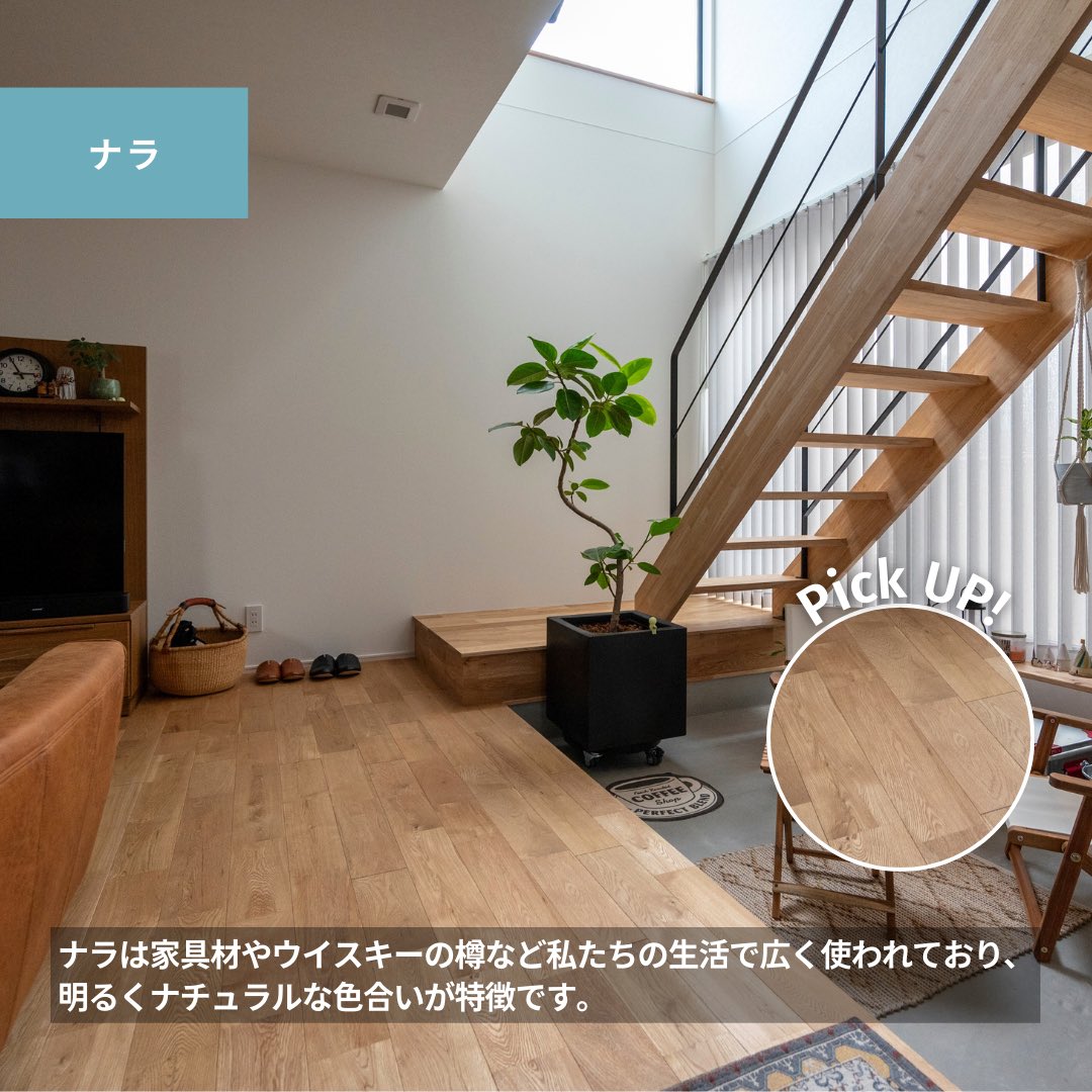 Aidesignhome's tweet photo. 無垢床材まとめ🪵

無垢床材で多く採用される樹種をまとめてみました。気になるものはありましたか？🐇
#アイデザインホーム https://t.co/jYQbi80kK8