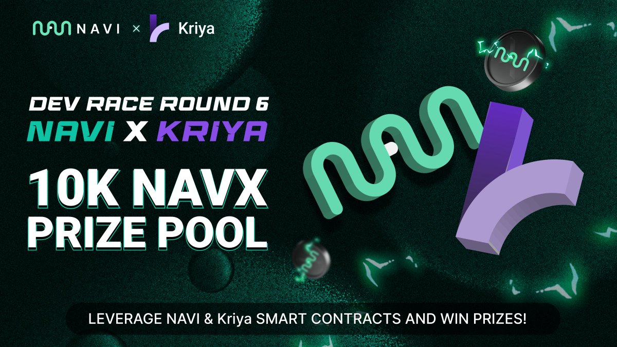 🏃💨 NAVI x Kriya Dev Race Round 6 - Double FLASH⚡️ ✨ 4000 NAVX Prize Pool + 6000 NAVX BONUS task Navigators and @SuiNetwork developers, with the previous Dev Race done and dusted Round 6️⃣, in collaboration with @KriyaDEX is now LIVE! 🔥 This time there will be 📜 Basic