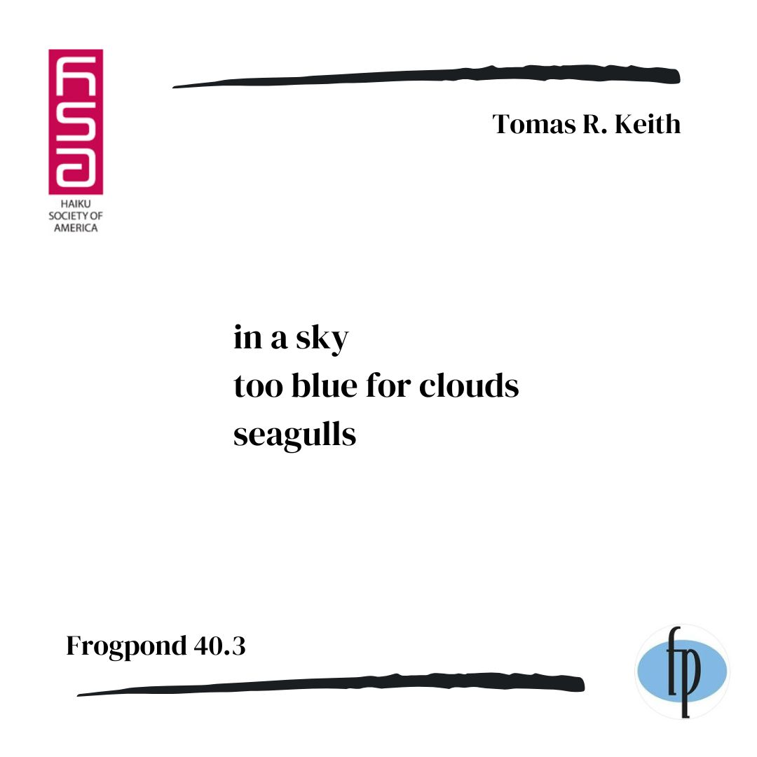 Here's a #haiku from issue 40.3 by Tomas R. Keith.

Let us know what you think, #readers.