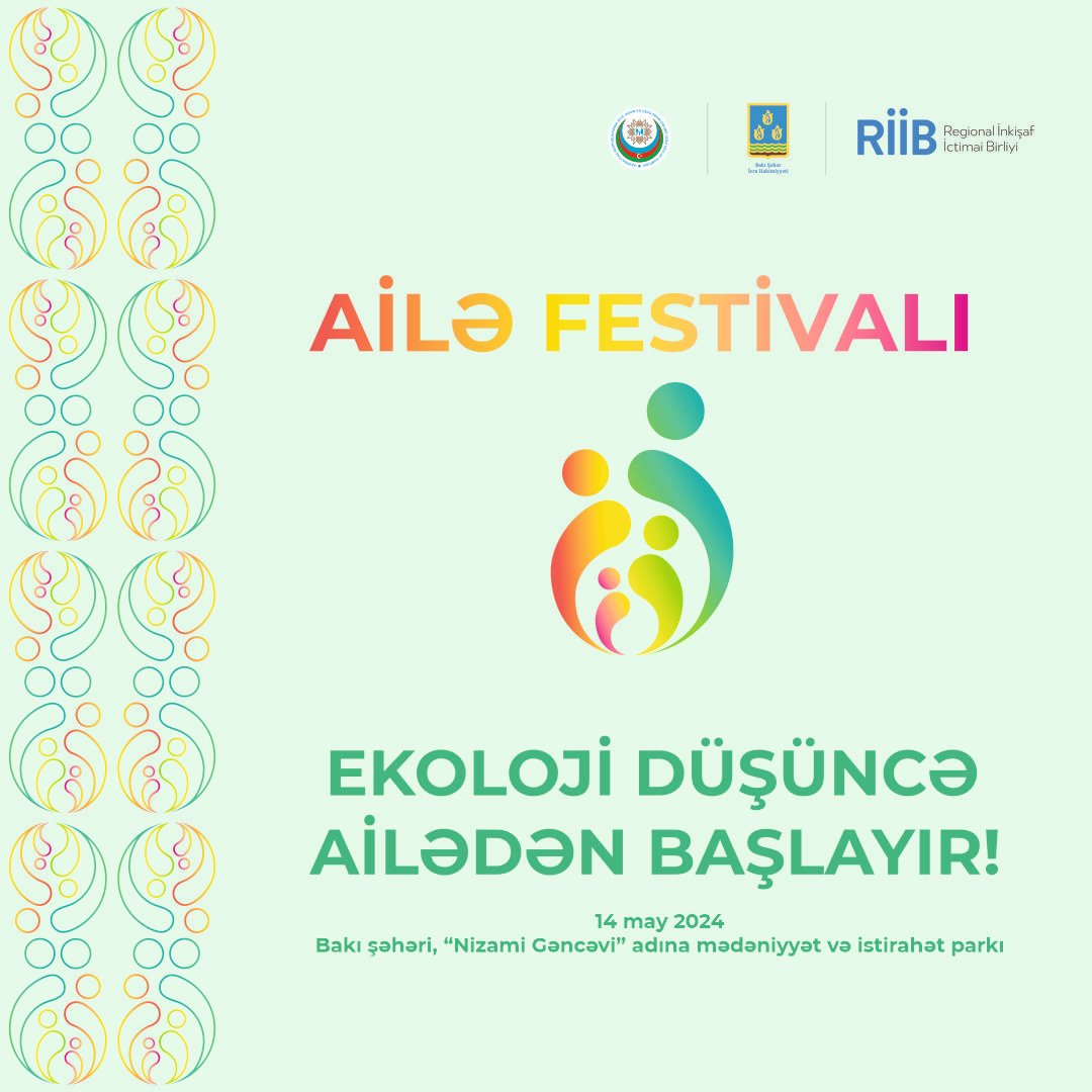 📣Beynəlxalq Ailə Günü ərəfəsində ənənəvi “Ailə Festivalı” keçiriləcək. ⬇️⬇️⬇️ facebook.com/AileQadinUsaqP…