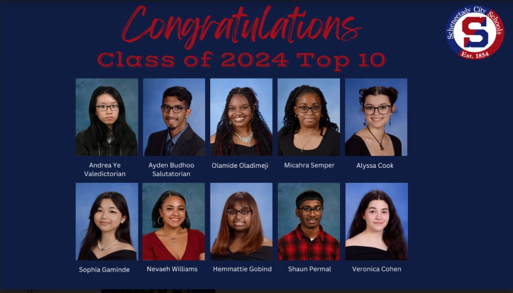 Congratulations to our Class of 2024 Top 10!