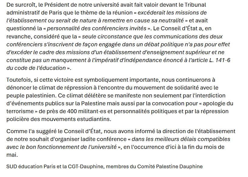 Sud éducation Paris Dauphine tweet media