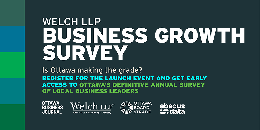 Calling all business leaders! Join us on May 29th for a morning of discovery and networking at the #WelchLLPBusinessGrowthSurvey launch. Be part of the conversation shaping Ottawa's economic future. Limited tickets are available. Register now: business.ottawabot.ca/events/details…