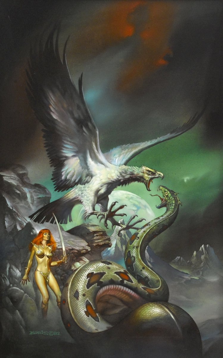 Fantasy Calendar by Boris Vallejo (1985)
#redsonja #fantasyart