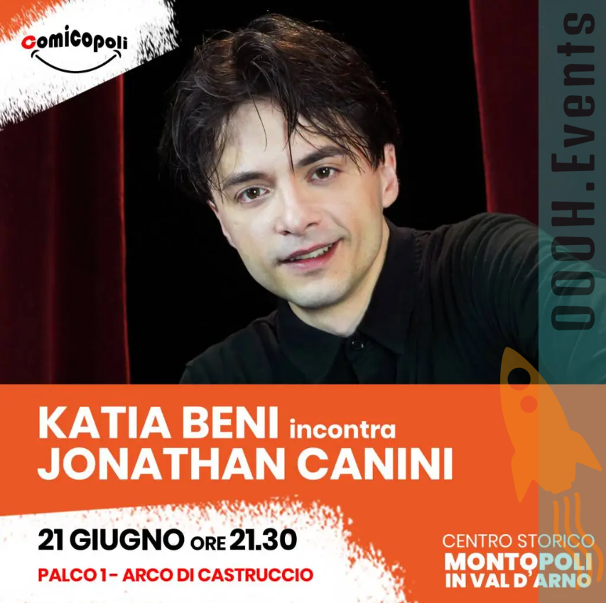 OOOH_Events's tweet photo. Katia Beni incontra Jonathan Canini il 21 giugno alle 21:30 a Montopoli Val d'Arno!
Affrettati a acquistare il tuo biglietto!
https://t.co/YhM7DkiXsV
#OOOHEvents #KatiaBeni #JonathanCanini #Comicopoli https://t.co/vcJBBmSGrP