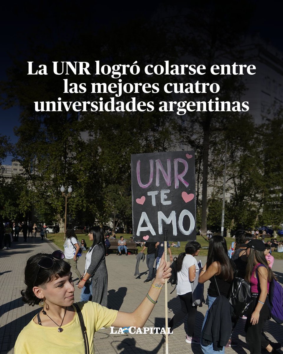 lacapital's tweet photo. 🙌 La Universidad Nacional de Rosario (UNR) se ubicó como la cuarta mejor universidad de Argentina en un ranking que analiza la calidad de la educación, la inserción en el mercado laboral de los egresados, la calidad del profesorado y el desempeño de la investigación universitaria. Se trata de una lista elaborada anualmente por el Center for World University Rankings (CWUR).

#Rosario #unr #educacion