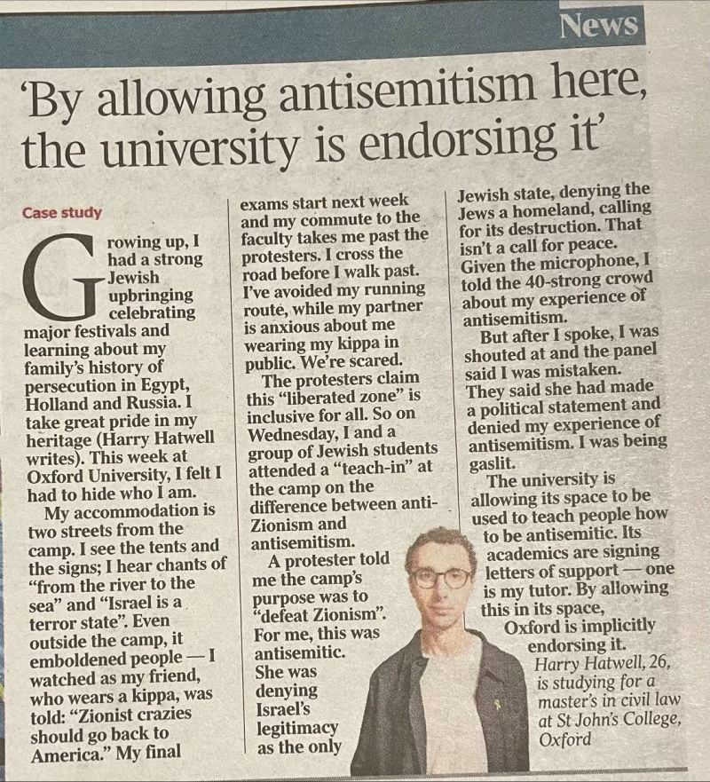 I don't pretend to understand the complexities of all international conflict - I suspect many don't understand them, in fact - but I know that such treatment of our Jewish students, colleagues, friends, neighbours + acquaintances isn't okay. It's far from okay. #stopantisemitism