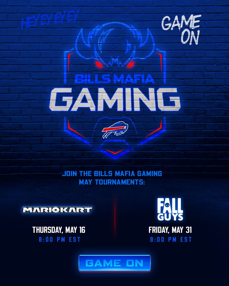 You're not going to want to miss this. 🎮 Join our May gaming tournaments: bufbills.co/3VI0nCG