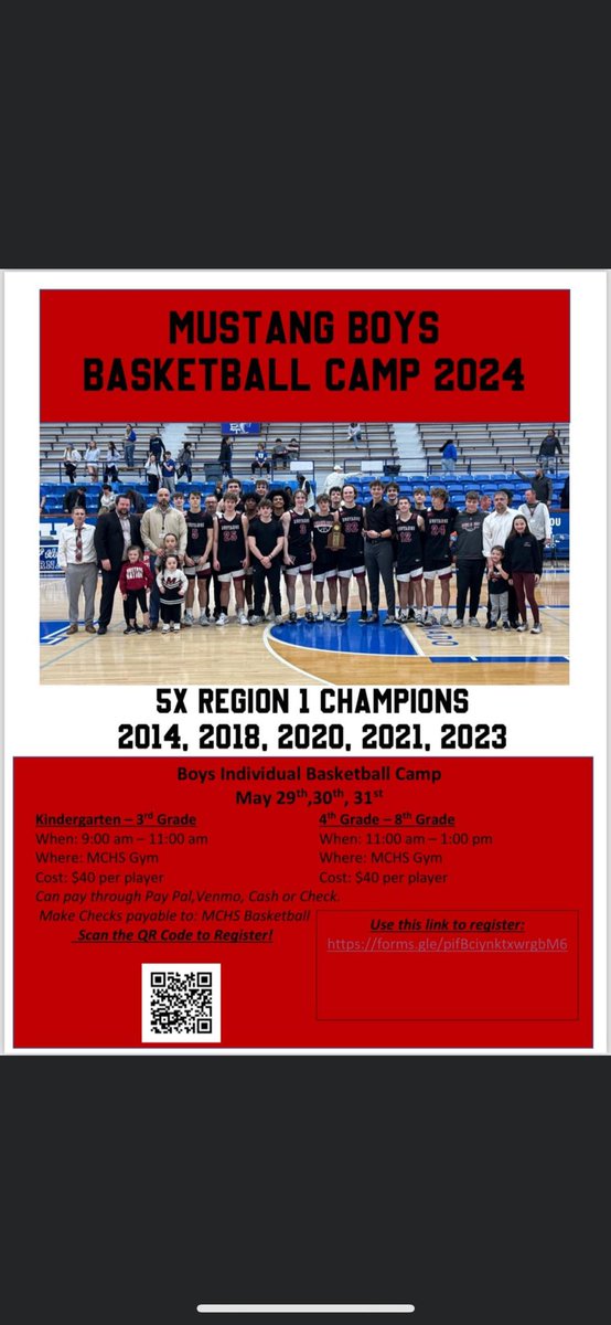 McCracken County Boys Basketball Camp May 29-31