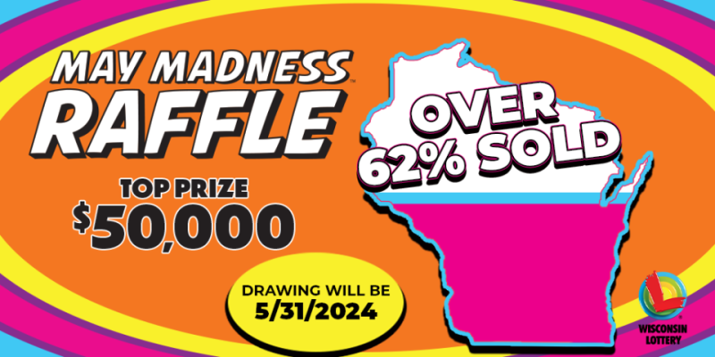 wilottery's tweet photo. Limited time, limited quantity.
Less than 38% of the available 75,000 May Madness tickets remain. The top prize is $50,000 with two $10,000 prizes available and 815 other prizes.
More at https://t.co/ZZMF9kNkpl
#MayMadnessRaffle #LimitedTime #LimitedQuantity #WisconsinOnly https://t.co/38ouiJSfZa