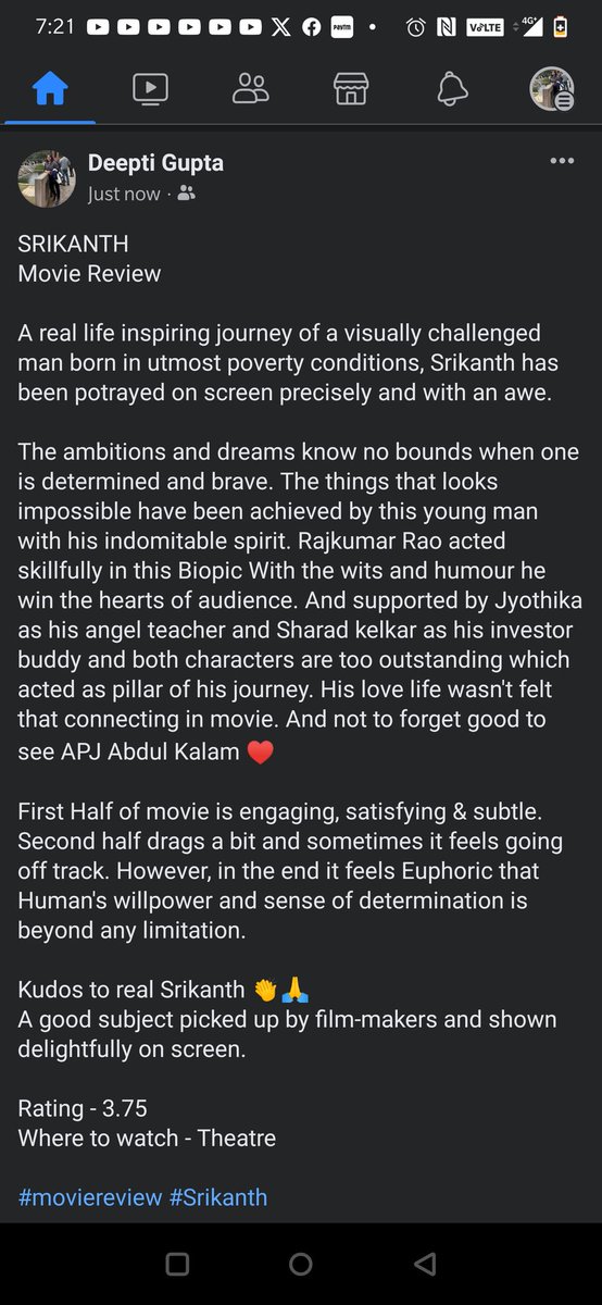 #MovieReview #Srikanth