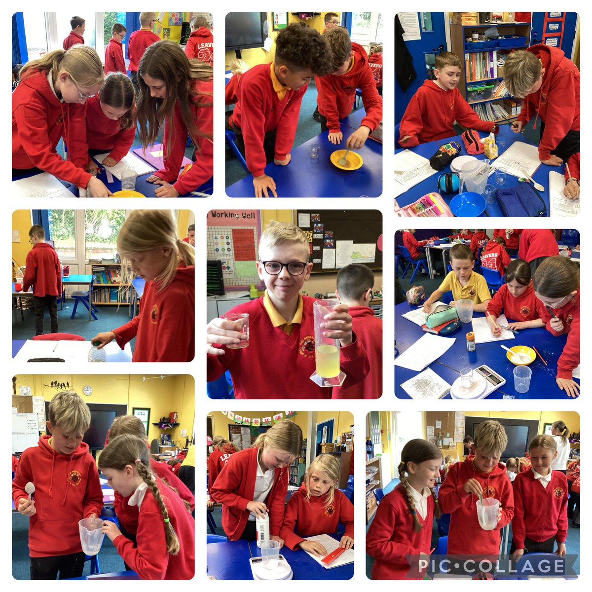 We have been investigating whether different substances dissolve in water #scienceandtechnology #incpvestigating #experimenting #independence
