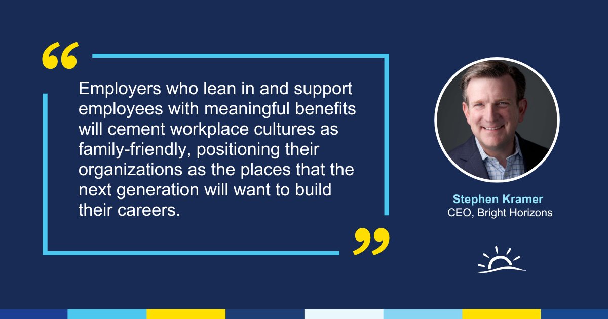 BrightHorizons's tweet image. In a recent article with @FortuneMagazine, @BrightHorizons CEO Stephen Kramer underscores the significance of employers prioritizing family-friendly #employeebenefits to establish a robust workplace culture. #MFI #workforcesupport 

Read more 👉bh.social/3QCCCJ4