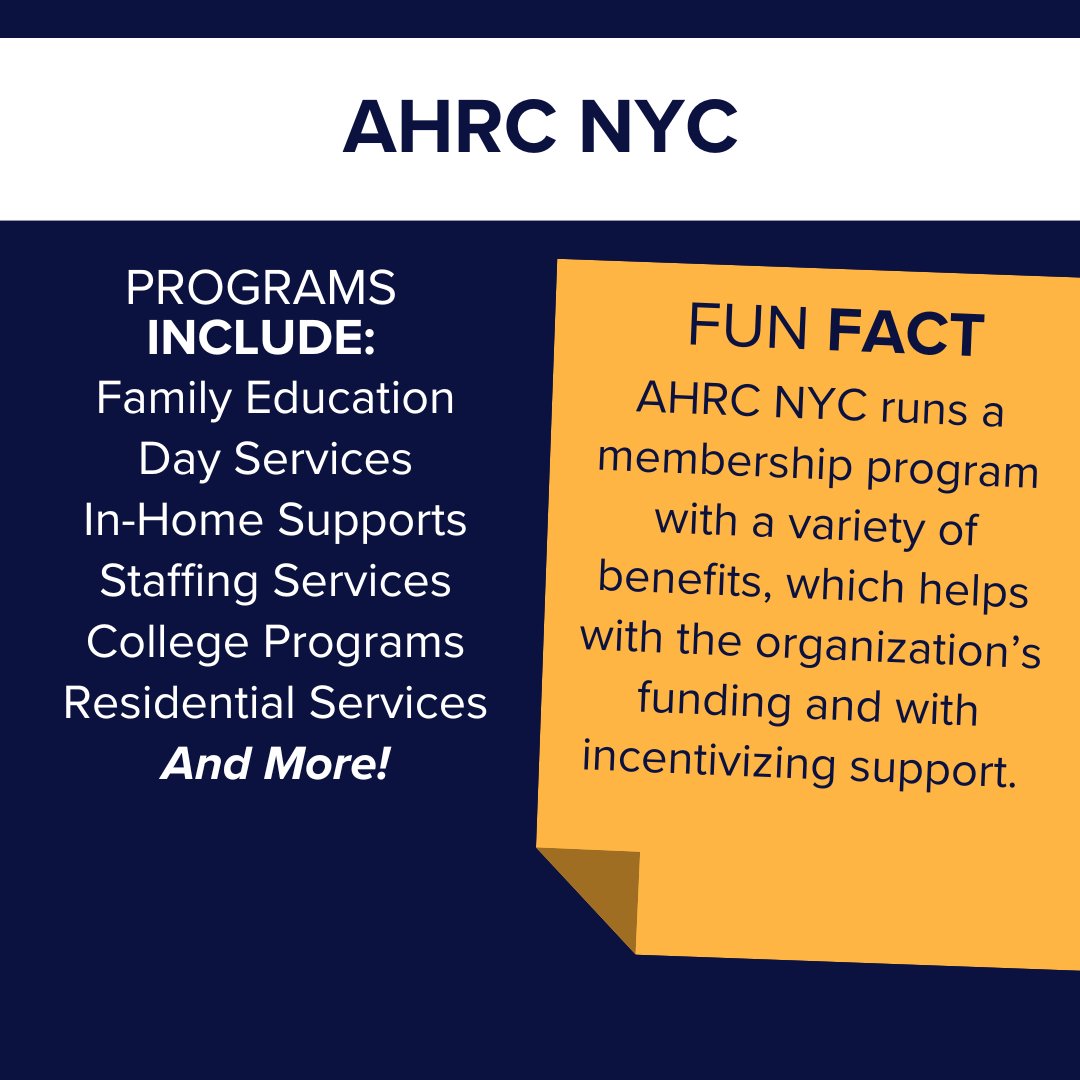 Today's Member Monday spotlight centers on a key fixture of New York's I/DD area, AHRC NYC! A branch of the Arc New York, @AHRCNYC is the original branch from which the Arc New York and the Arc US grew from, making a nationwide impact for 75 years!