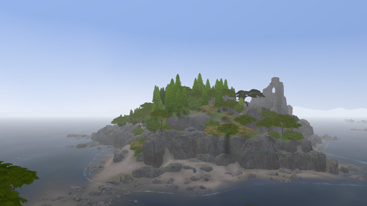 #MeVsTheWorldOfSims4 #MYTalesOfMiddleEarth 
#Sims4 
I STILL say that this was inspired by Weathertop from LOTR. 
Too bad that this island isn't accessible though...one could film the watchtower scene for a Sims 4 LOTR  movie.