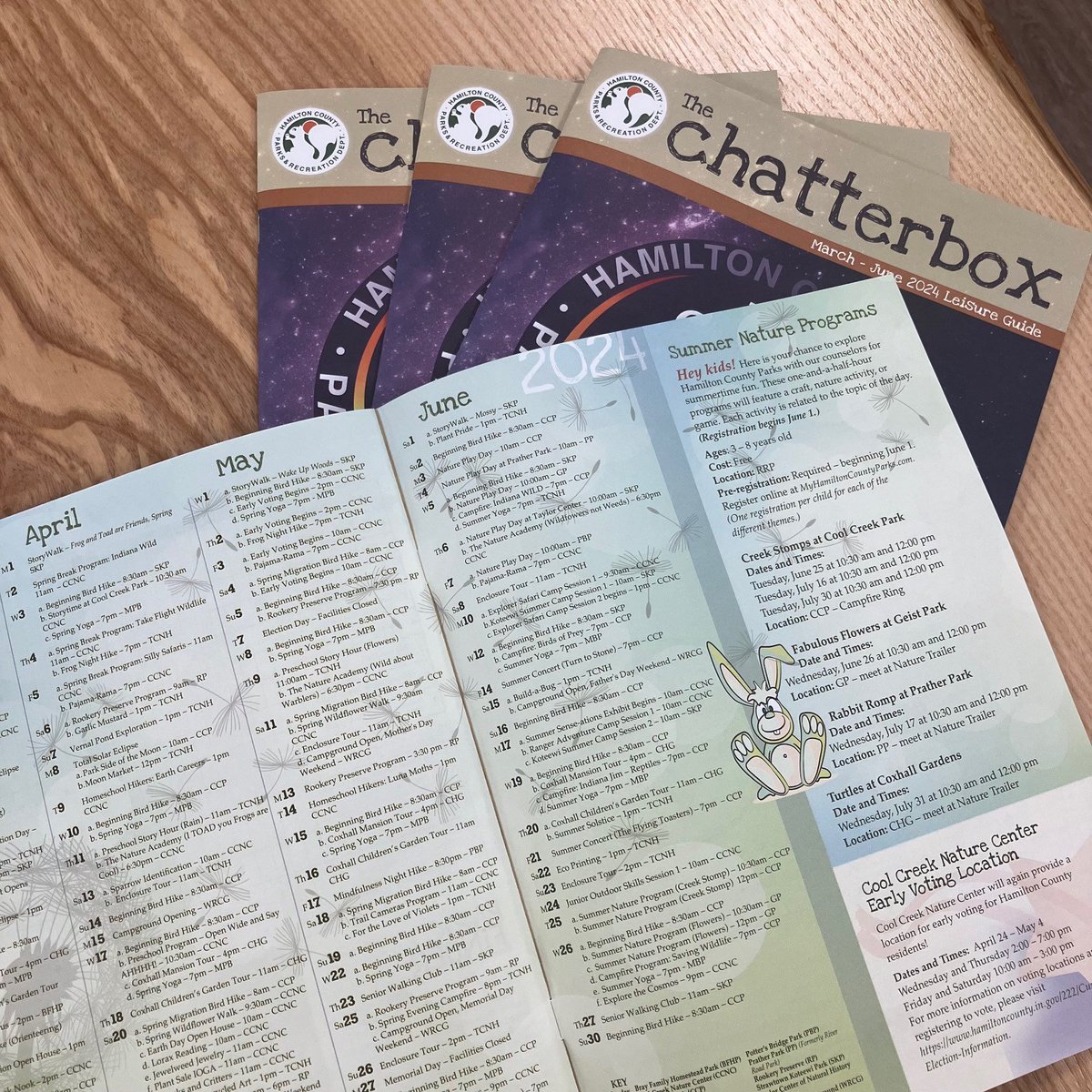 Want to hear more from Hamilton County Parks and Recreation??
Sign up to receive email alerts about upcoming events and programs and to receive your FREE copy of The Chatterbox Leisure Guide! Next edition will be coming out July 2024!

forms.office.com/pages/response…