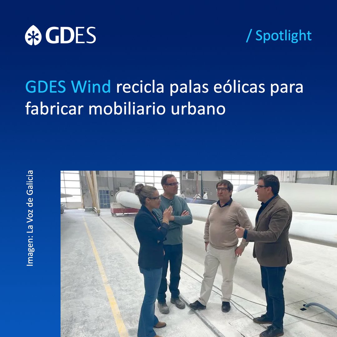 #GDESWind reacondiciona palas de aerogeneradores para transformarlas en mobiliario urbano que disfrutará la localidad gallega de 📍 As Pontes. Un proyecto ejemplar que consolida nuestro compromiso con la #Sostenibilidad 🌿 y la #EconomíaCircular ♻️. 👉 t.ly/W7lso