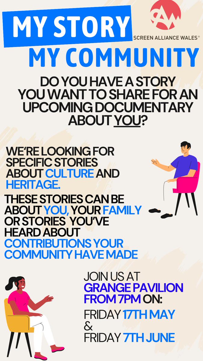 ♥️♥️MY STORY MY COMMUNITY♥️♥️ Do you have a story you want to share for an upcoming documentary about you? @screenAllianceWales are looking for specific stories about culture and heritage.