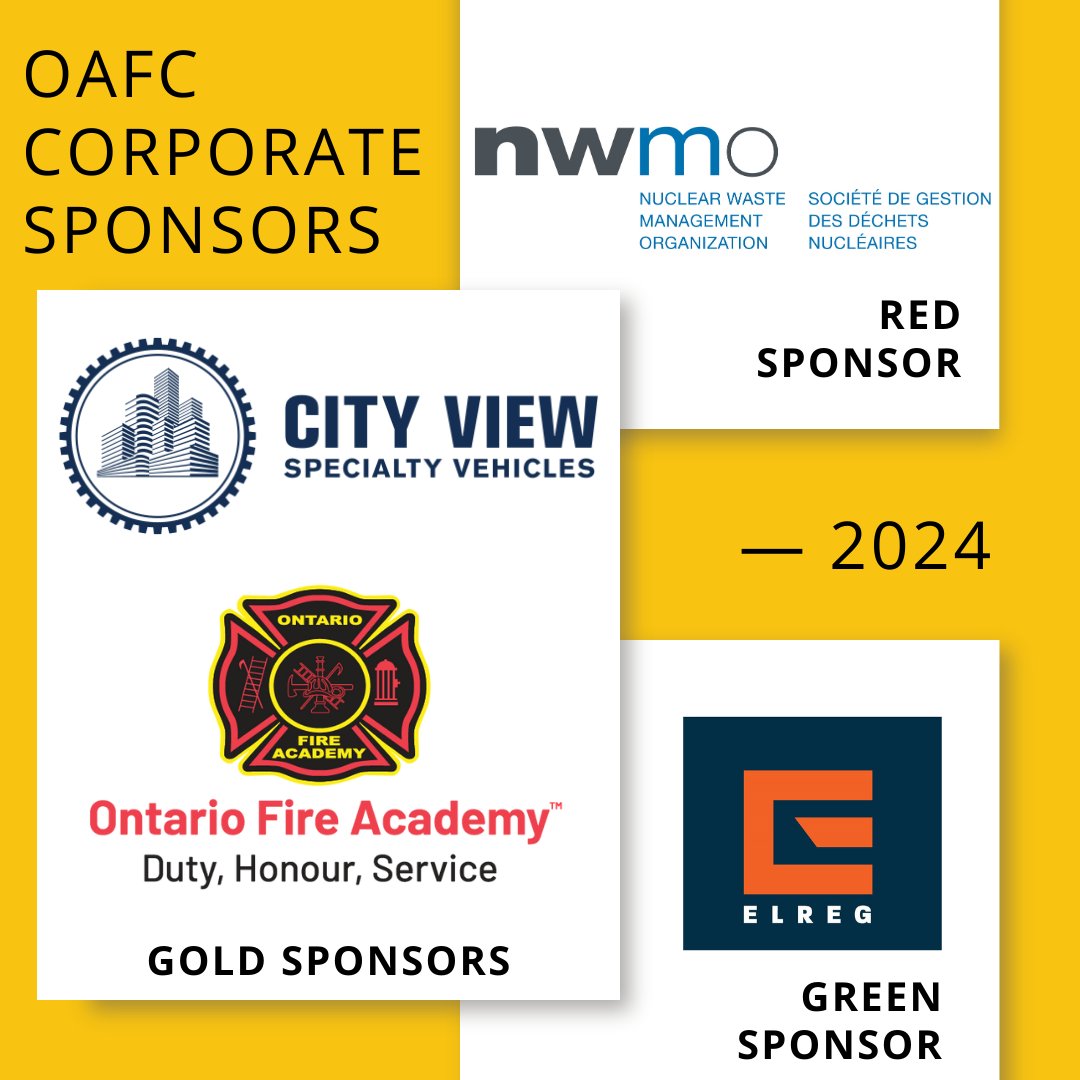 Meet our 2024 Corporate Sponsors! To learn more about our Corporate Sponsors and Corporate Sponsorship opportunities please visit oafc.on.ca/corporate-spon…