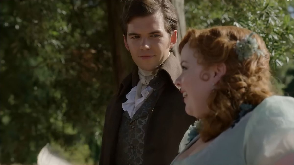 how is she going to find a husband if you keep staring at her like that mr. bridgerton