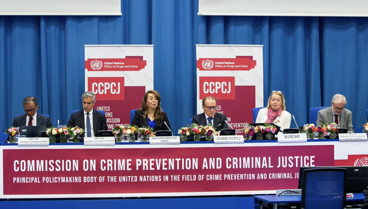 Honoured to open #CCPCJ33 with Chair 🇨🇿 Ambassador Ivo Šrámek. This session of @CCPCJ comes at a time of immense challenges to justice systems around the globe. It’s critical that we work together to pave the way for stronger collective action against crime and towards justice.