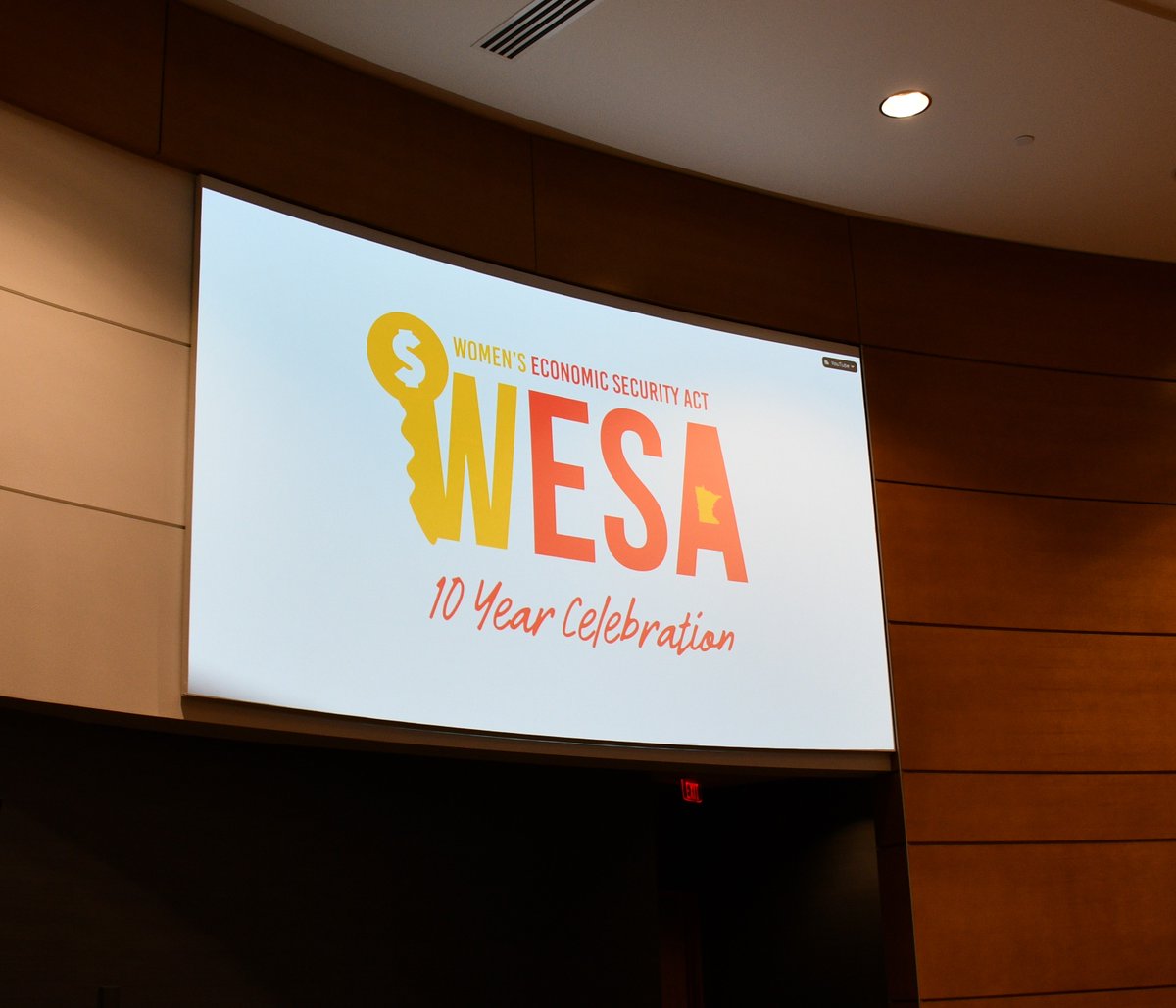 mndli's tweet photo. We're celebrating 10 years of the Women's Economic Security Act (WESA) -- the law that requires better workplace support for parents, pregnant women, nursing employees and victims of abuse. Learn more at https://t.co/QoooEF59uv. #WESA10Years https://t.co/x8NldsSMng