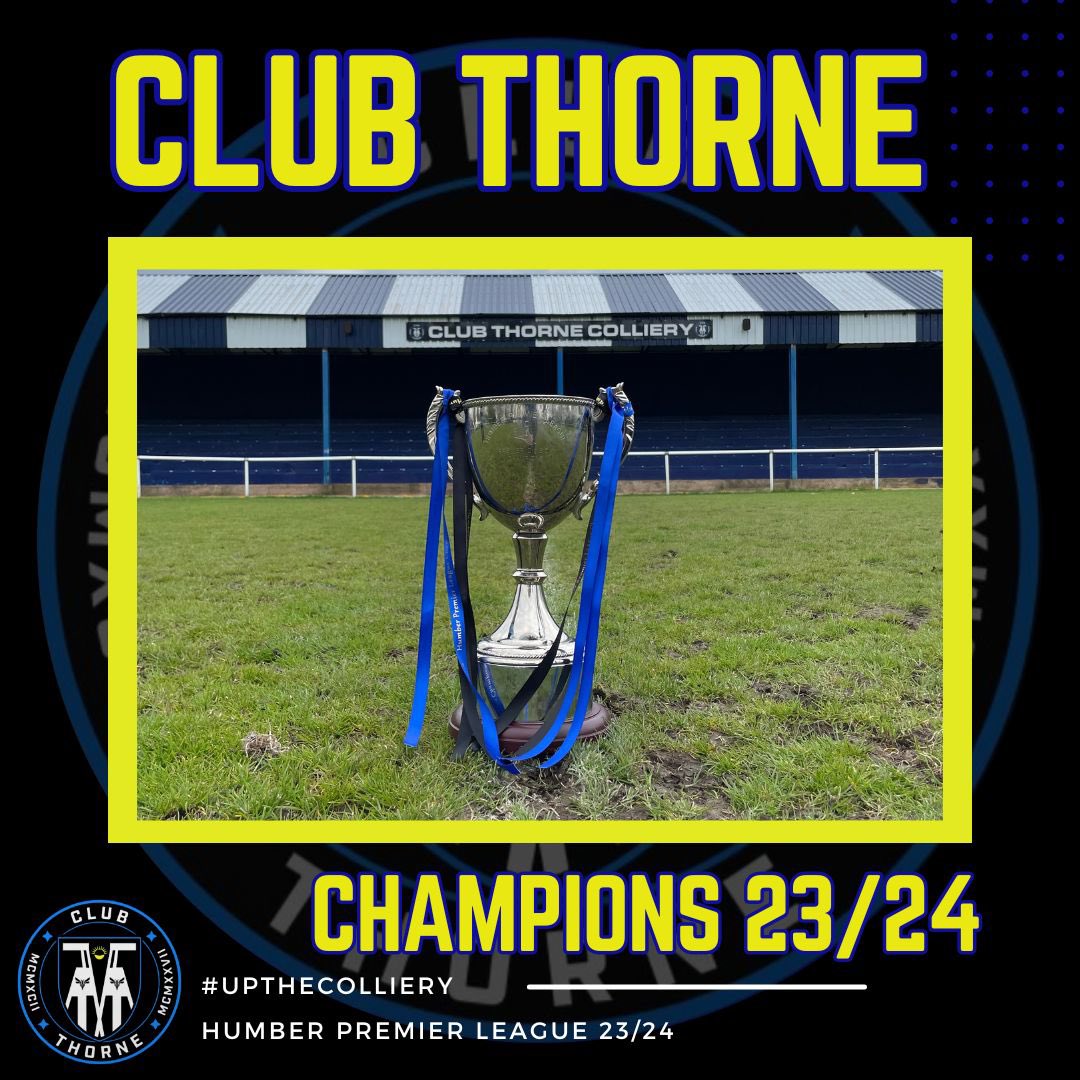 A picture that will be will be treasured for many years to come ✨ 

Champions 23/24 🔵⚫️

#clubthornecolliery #clubthornecommunity #clubthornefamily #humberpremierleague #football #footballseason #champions