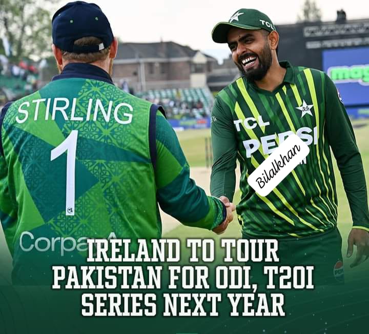 *🚨BREAKING NEWS🚨*

*Ireland will Tour ✈️ Pakistan for 3 ODI's & 3 T20I's in August 2025.*

#IREvPAK #PakistanCricketTeam
