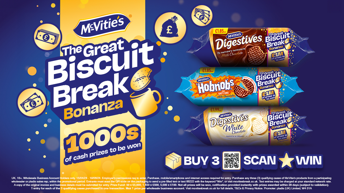 Grab your CHANCE TO WIN cash prizes with the McVitie's Great Biscuit Break Bonanza! 💰