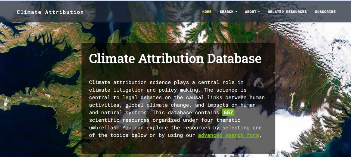 🔎 Explore our #climateattribution database -- a repository of scientific information relevant to #climatelitigation & policy-making -- it contains 657 resources under 4 themes: 1️⃣ Climate Change 2️⃣ Extreme Event 3️⃣ Impact 4️⃣ Source buff.ly/3kjEgCC @LamontEarth