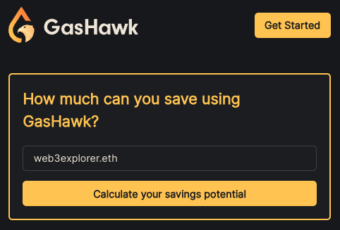 .@gashawkio Use Case: Interacting w/ @ensdomains 🔵 Found the perfect ENS and want to make it yours? Need to set records and personalize your profile? Don't try time the bottom when it comes to low gas fees. Let GasHawk do it for you ⛽ Try it now 🦅 gashawk.io