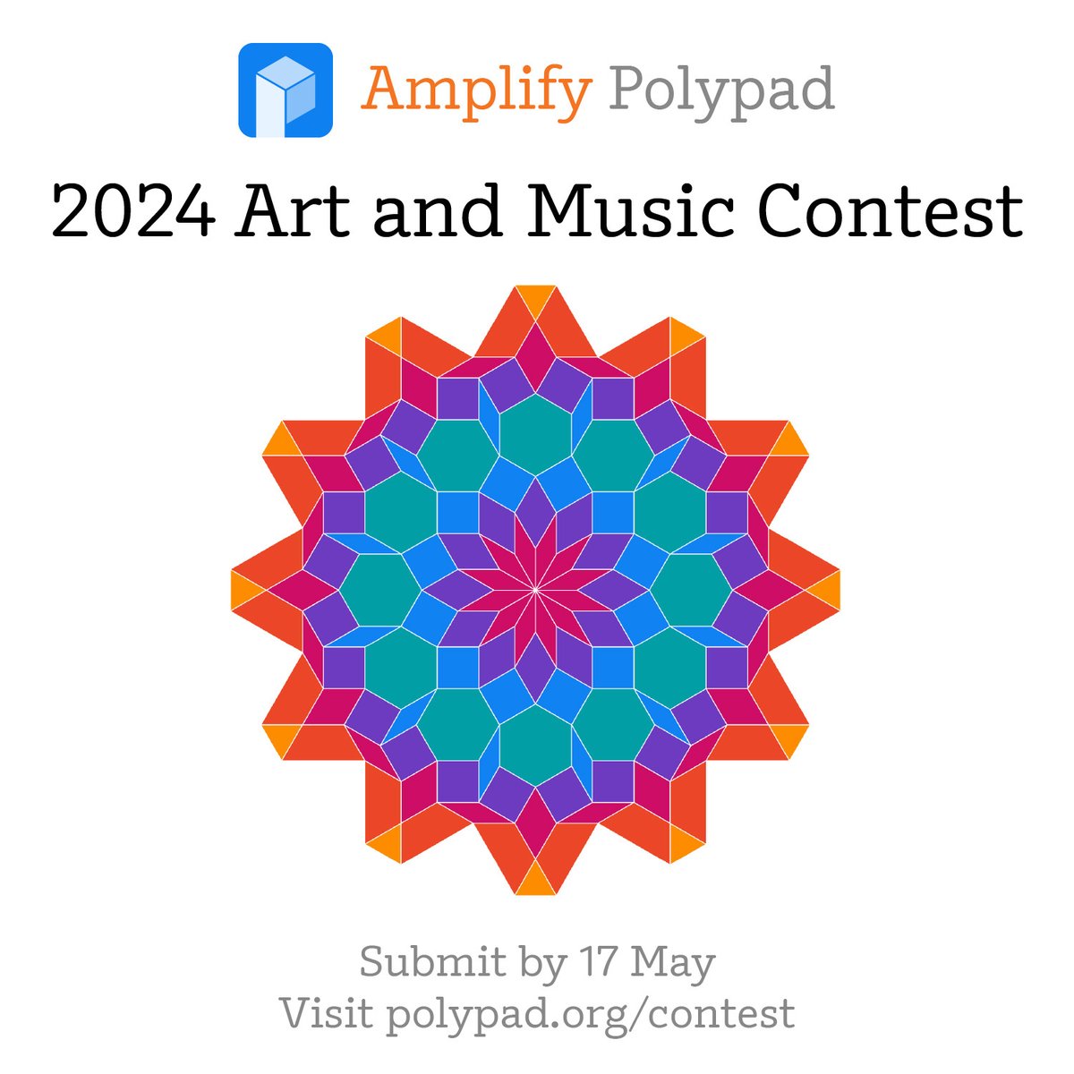 5 Days left in the Polypad Art Contest! Still plenty of time for students around the world aged 18 and under to submit an entry. Visit polypad.amplify.com/contest to learn more and get started.
