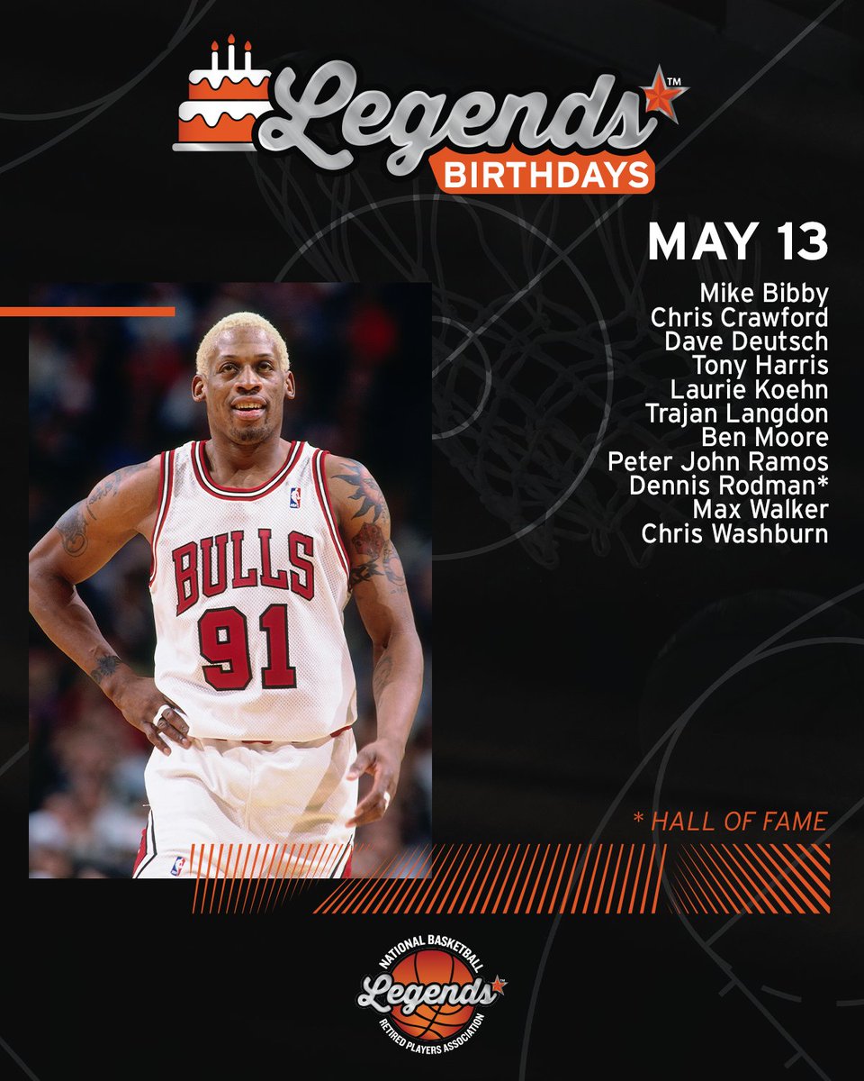 Join us in wishing a HAPPY BIRTHDAY to these #NBA and #WNBA Legends including @Hoophall Inductee @dennisrodman 🎉

#LegendsofBasketball #NBABDAY #WNBABDAY #HOFBDays