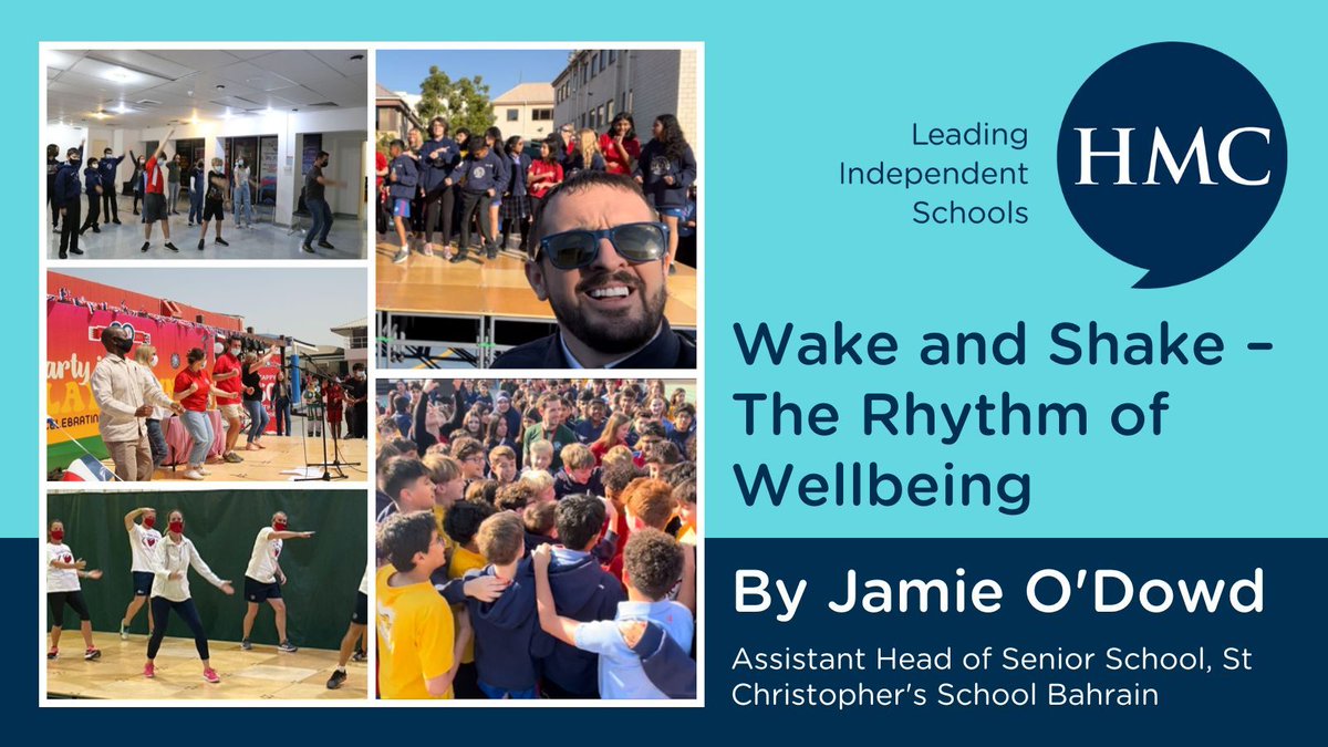 In support of #MentalHealthAwarenessWeek Jamie O'Dowd, Assistant Head at St. Christopher's School Bahrain, shares how the school has introduced 'Wake & Shake' sessions to promote well-being, adopting the PERMA model integrating music & movement. buff.ly/3R5t9KL