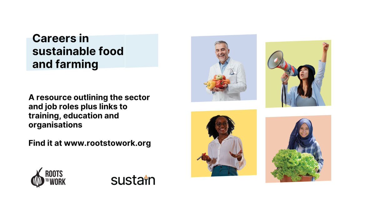 👀 Looking for a job in the sustainable food & farming sector? Explore our new careers resource that outlines different jobs and how to get them @rootstowork buff.ly/3JU6Wet