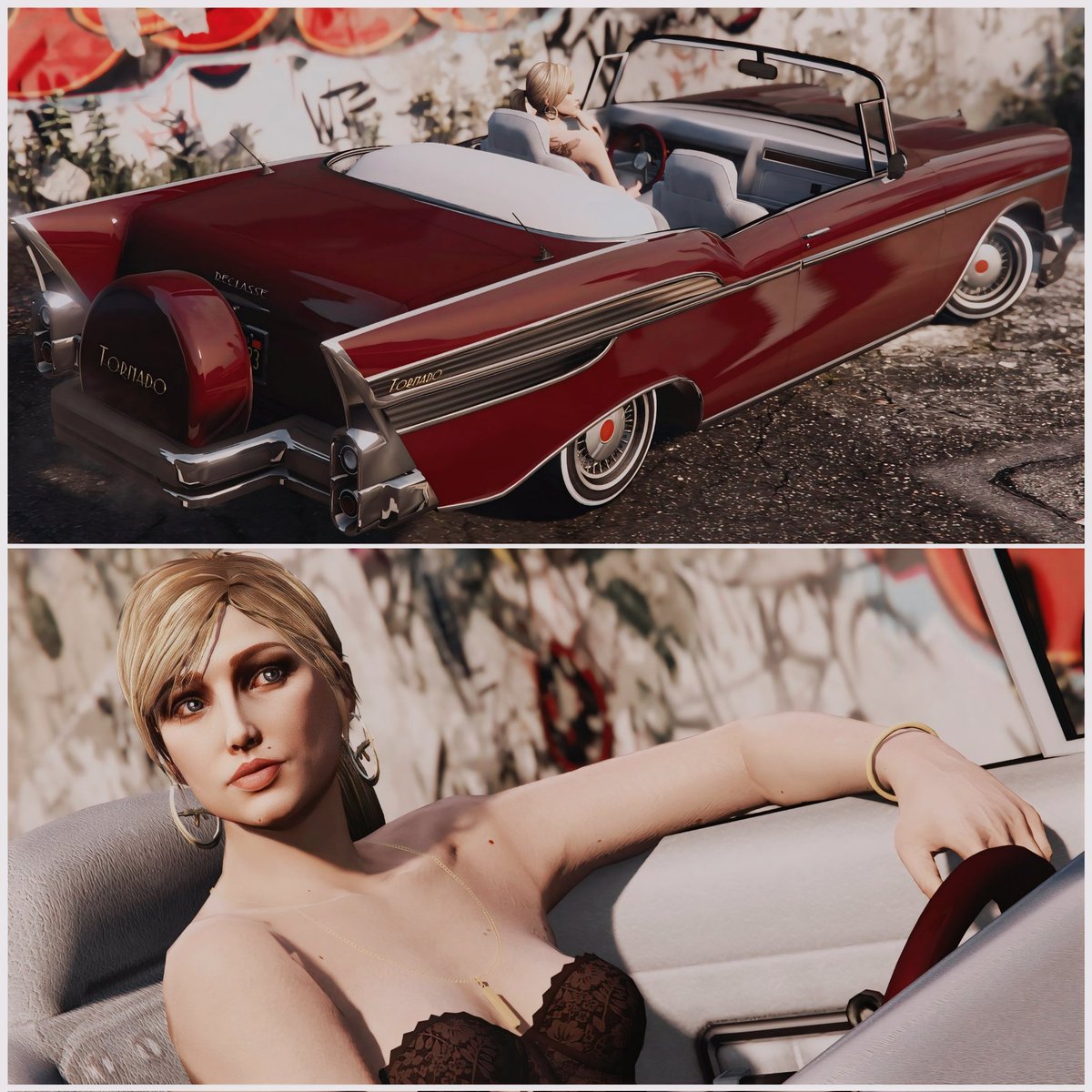 It's a lovely day for a cruise! ❤️ #GANGSTANCE #STAYDOPE #RoseNegra #cychocycles #RockstarGames #GTAOnline #virtualphotography @RockstarGames