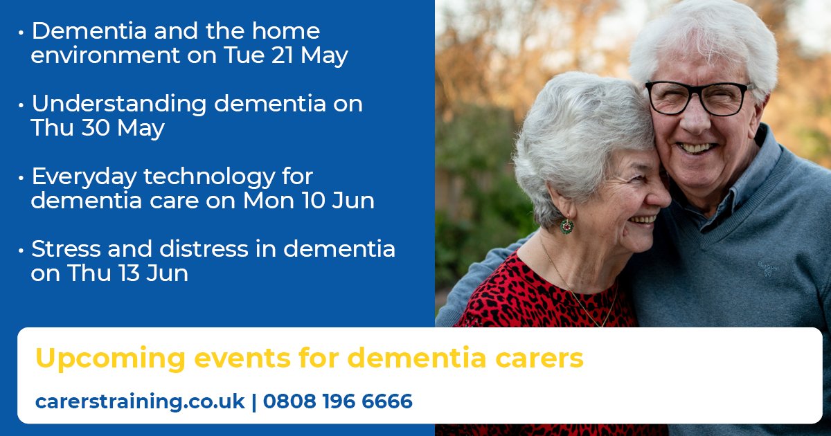 This Dementia Action Week, we'd like to remind carers of someone with dementia that we’re here to support you. Carers can find out more about dementia, or get info and support from our free dementia sessions. Find out more on our Carer Training website: ow.ly/ugN650RtnGG