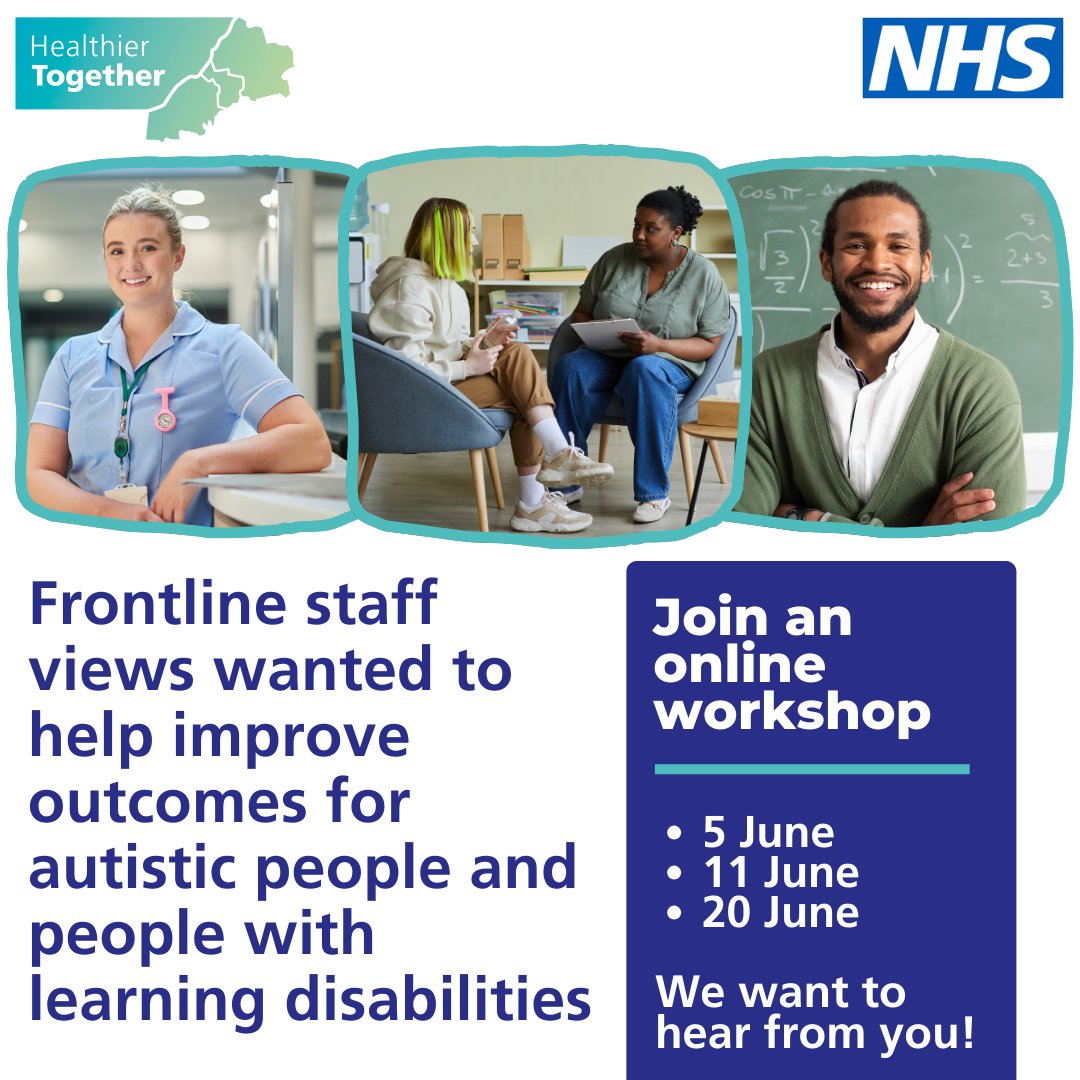 Frontline staff views wanted! Do you work with autistic people or people who have a learning disability in Bristol, North Somerset and South Gloucestershire? Join an online workshop and help us as we work to reduce inappropriate mental health admissions ▶️orlo.uk/kdMG4