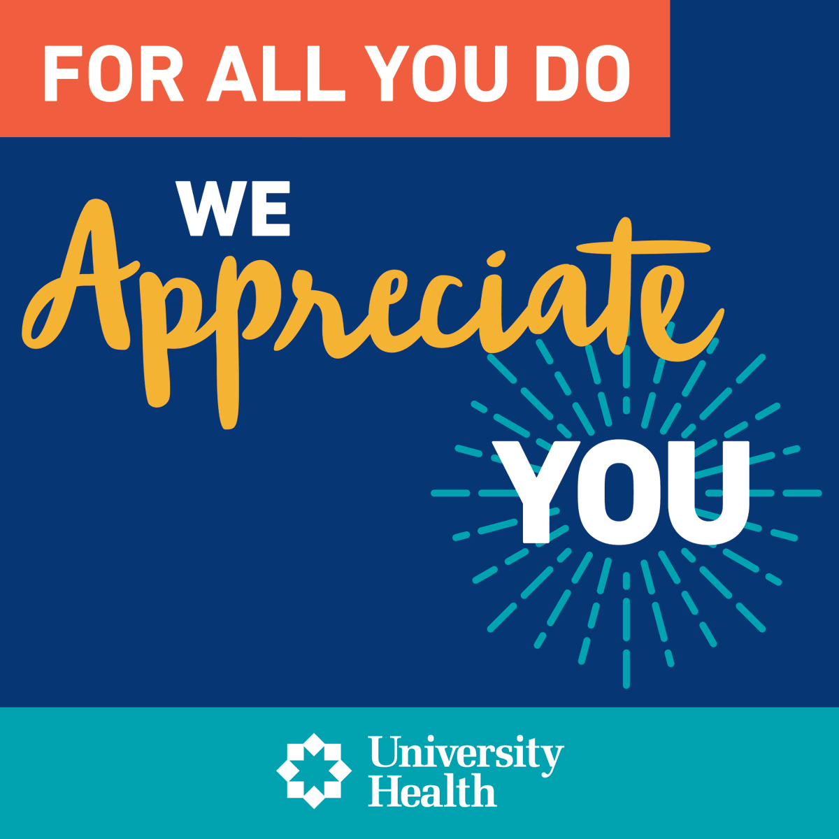 Happy #HospitalWeek! This week gives us the opportunity to celebrate all our amazing employees. We appreciate the ways our team cares for our community year-round. Thank you for all you do! You are why University Health continues to be a trusted health institution in South Texas.