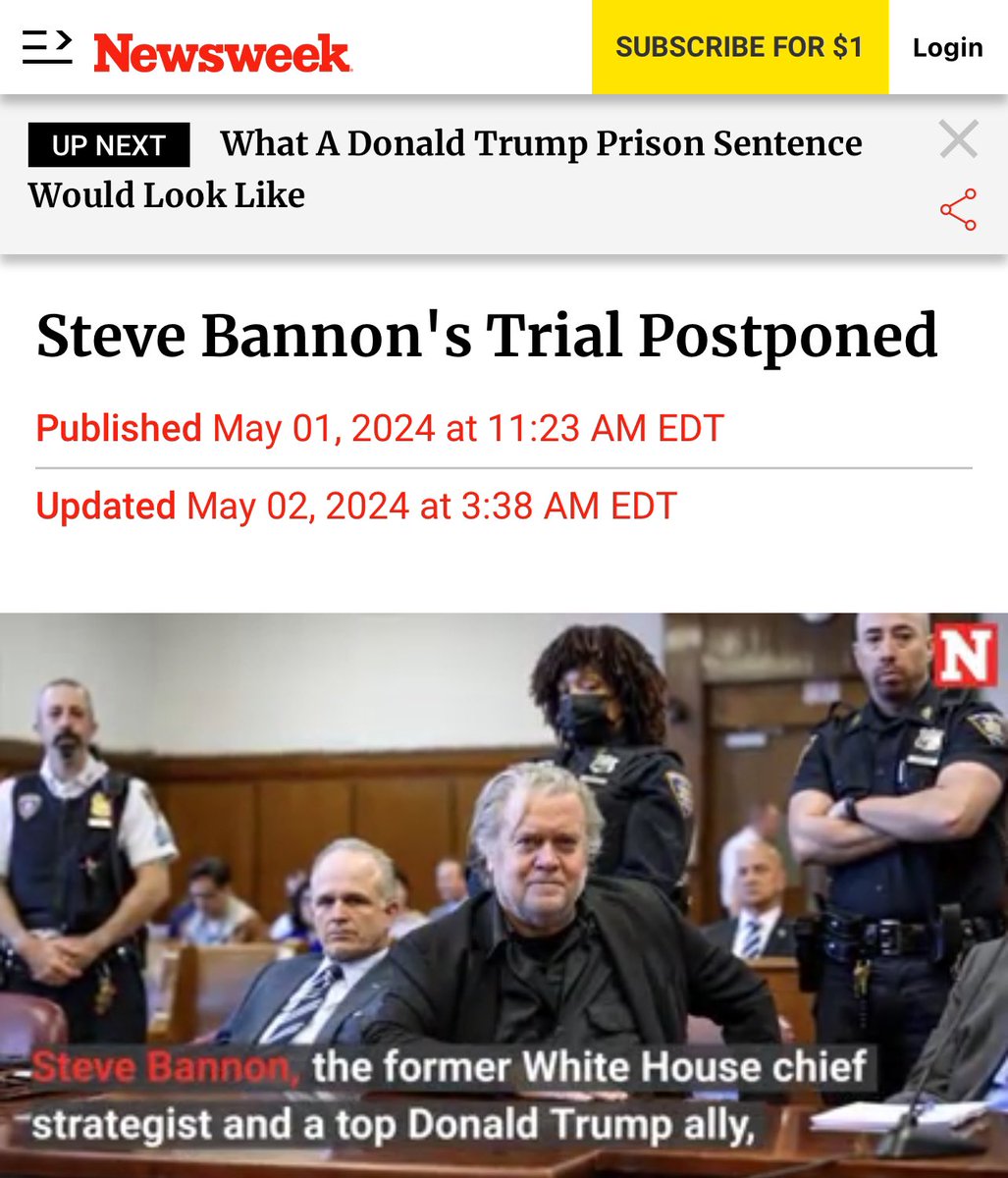 “Bannon was previously charged in an almost identical federal investigation before being pardoned by Trump hours before the then-president left office in January 2021.” “Manhattan prosecutors revived the investigation in September 2022 with state-level charges against Bannon,…