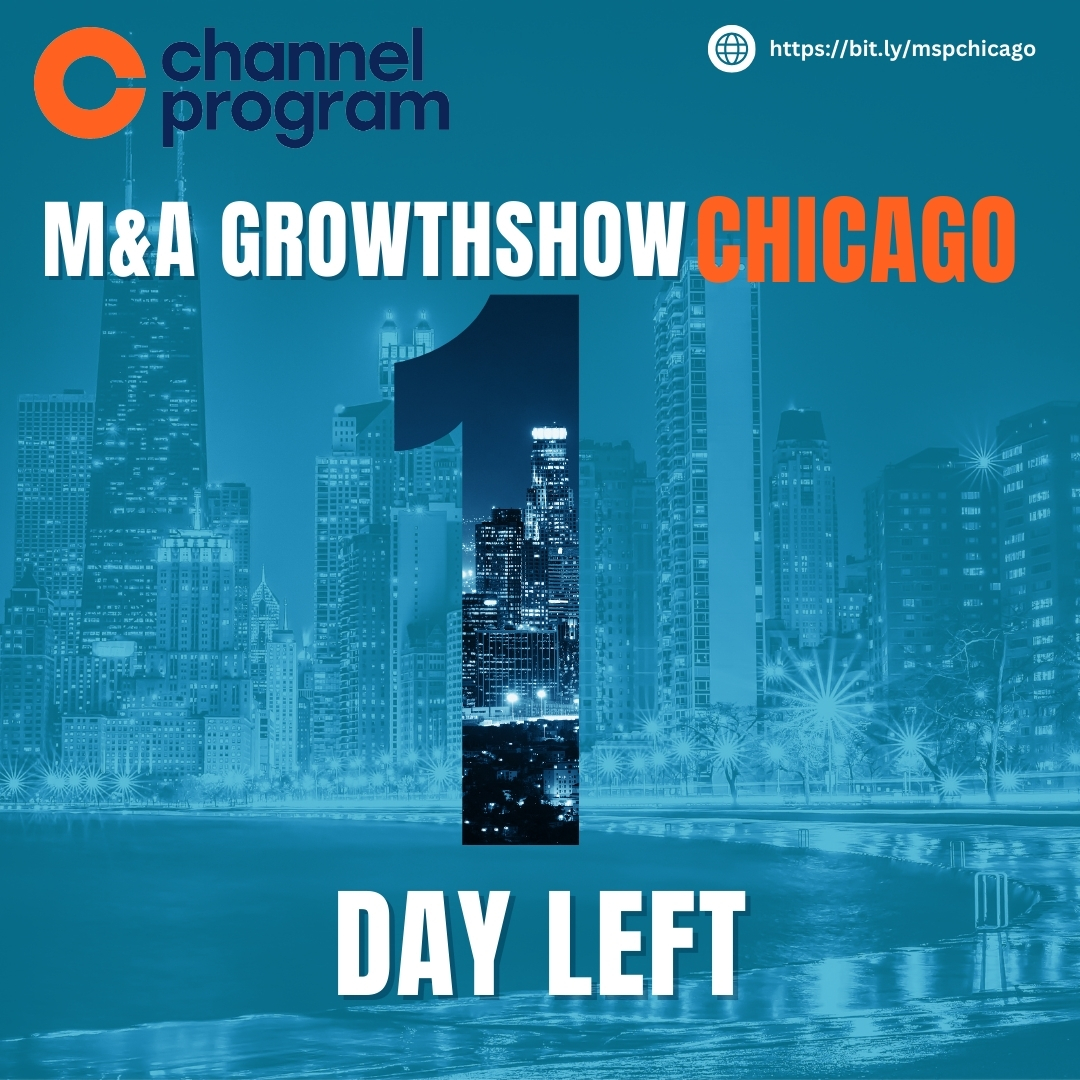 It's almost here! Only 1 day left until the MSP M&A GrowthShow kicks off. Get ready to connect with industry leaders, unlock invaluable insights, and drive your MSP's growth in 2024. Last chance to secure your spot: ow.ly/HT5e50RxMF5