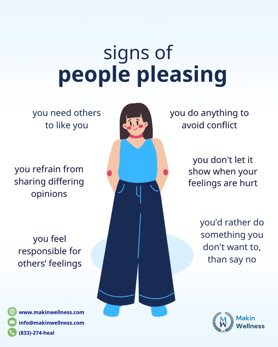 Ever wonder if you're a bit too much of a people-pleaser? 🤔

Share this post with a friend who might need a little nudge in the right direction 💙

#PeoplePleasingSigns #ApprovalSeeker #ConflictAvoidance #Overcommitment #LowSelfEsteem #OnlineTherapy